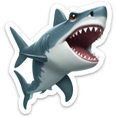 shark cocodrile sticker