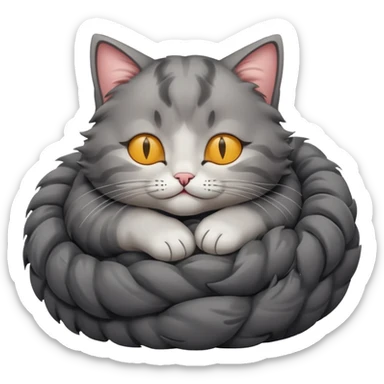 Sleepy kitty sticker