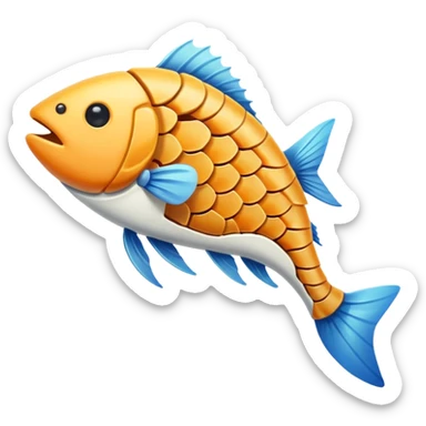 Fish bone sticker