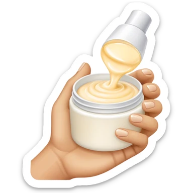 hand with cream  sticker