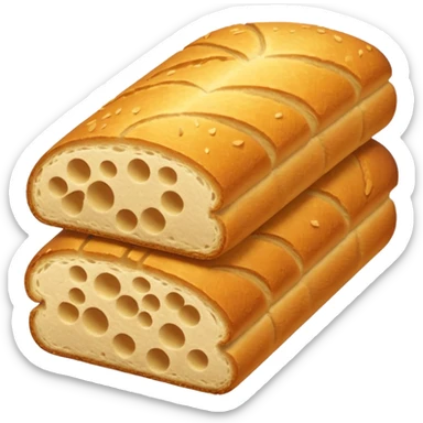 elongated semicircular crouton without a face sticker