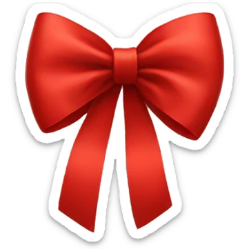 Red bow sticker
