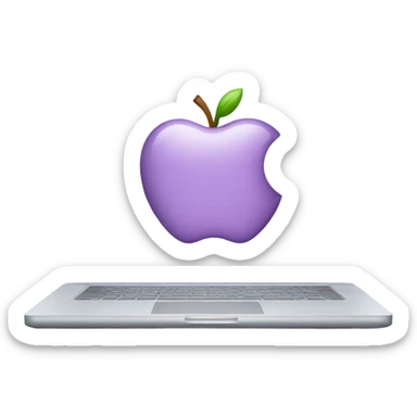 light purple laptop apple sticker