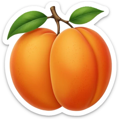 Hace la fruta damasco sticker