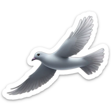 Flying pigeon in a plane sticker