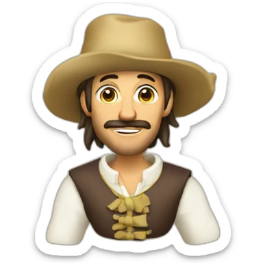 merigo the drunk man of vernice fresca sticker