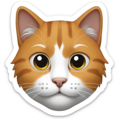 cat black white ginger three colors sticker