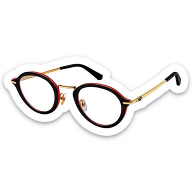 Cartier glasses, luxury eyewear sticker