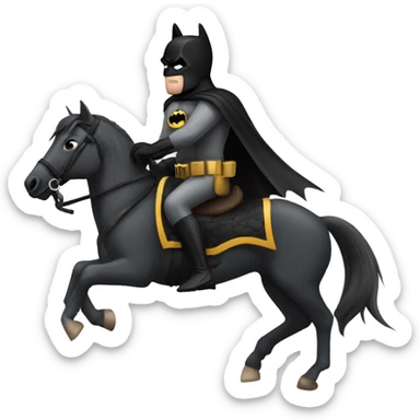 Batman riding horse sticker
