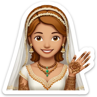 bride in mehendi Ceremony sticker