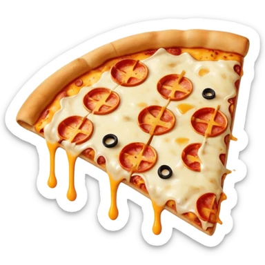 Destroyed pizza sticker