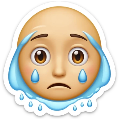 emoji face trying not to cry sticker