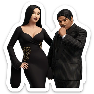 couple in formal attire sticker