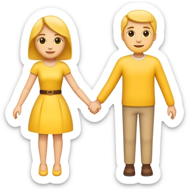 Create a emoji where couples are holding hands  sticker