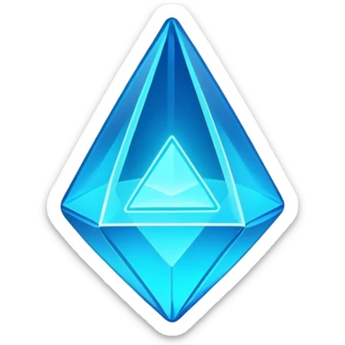 neon blue glowing plumbob sticker