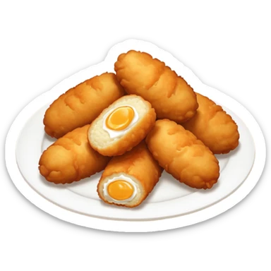 4 4 potato croquettes fried sticker