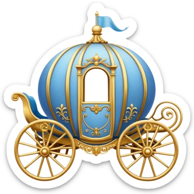 Cinderella round carriage sticker