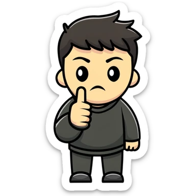 Mean face with a middle finger  sticker