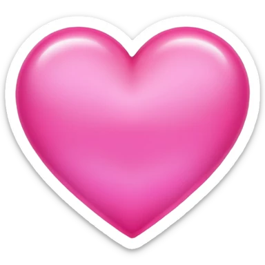 A glowing pink heart. Make it glow like crazy. Very bright and intense sticker