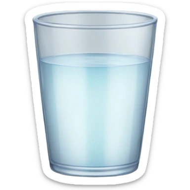 Glass cup with vinegar  sticker