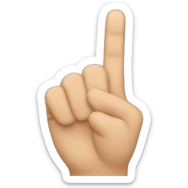 Finger  pointing directly to the front  sticker