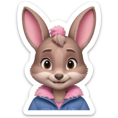 judy hopps from zootopia, pixar sticker