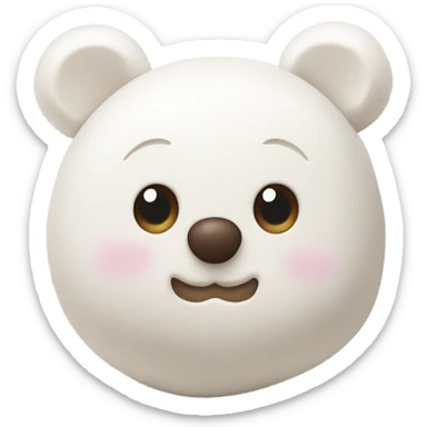 Bear-shaped marshmallows sticker