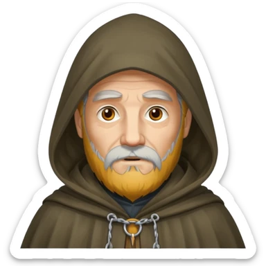 a wise man with mysterious face sticker