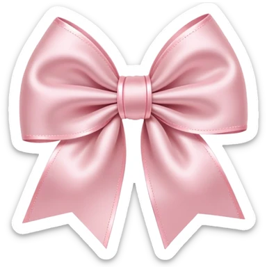 light pink bow on light pink bow sticker