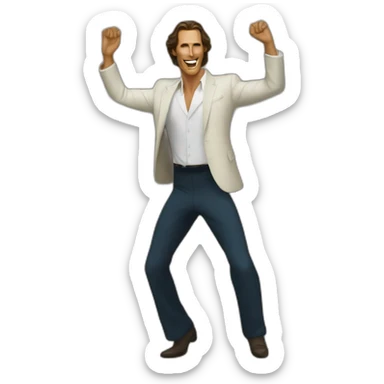 matthew mcconaughey dancing sticker