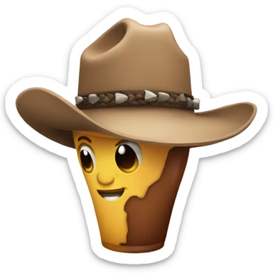 Shake with a cowboy hat sticker