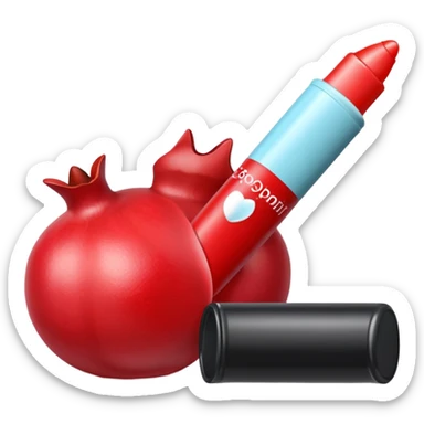 pomegranade lipbalm sticker