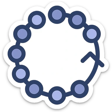 mobile app icon for Habit Loop, abstract loop made of dots, energetic, gradient colors, minimal, no text sticker