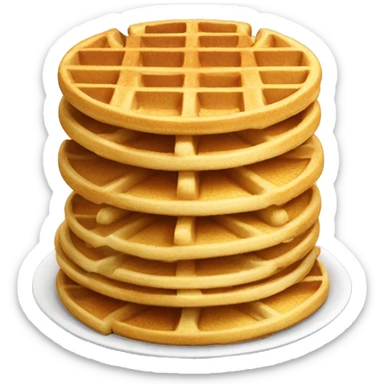 Stack of waffles wih uter on the top sticker