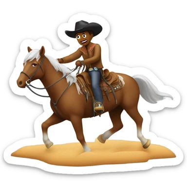 Cowboy on horse  sticker