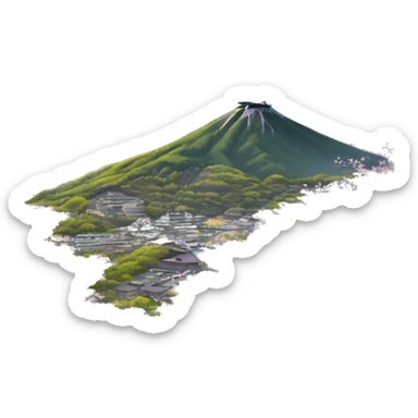 Cherry Blossom with the view at Japan  sticker