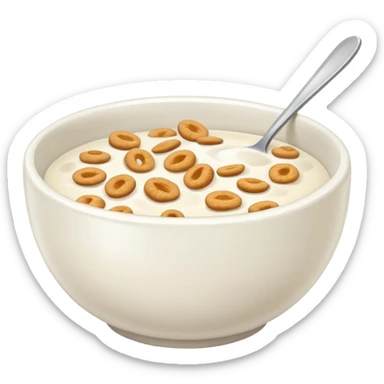 Cereal bowl sticker
