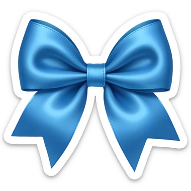 Moño lazo azul sticker