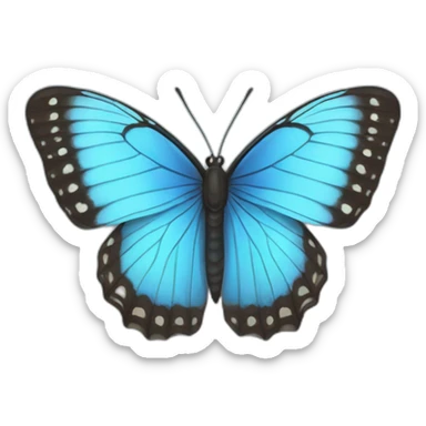 the most beautiful blue butterfly sticker