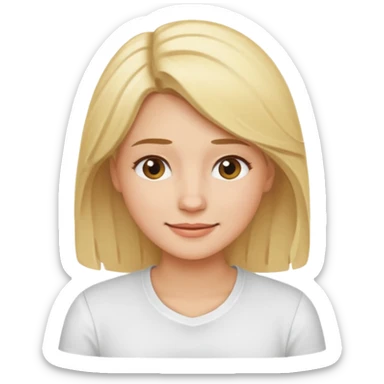 Blondt hår, trøtt, jente, mamma, blid sticker