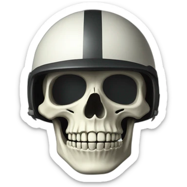 Skeleton with site helmet sticker