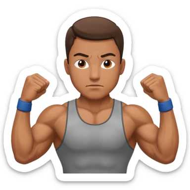 HOMBRE HACIENDO EJERCICIO SIN FONDO sticker