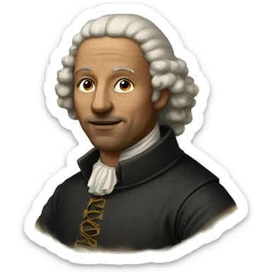 man from 1600s sticker