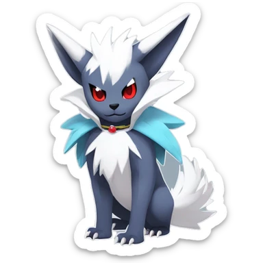 Cool Edgy Absol-Zangoose-Sneasel-Quilava with a collar on, full body sticker