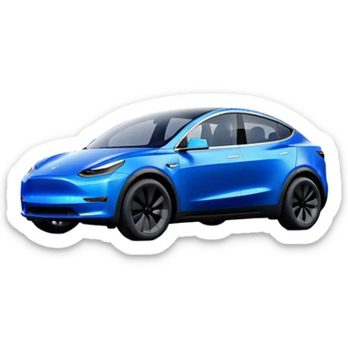 Tesla Model Y - Tesla (Model Year: 2022) (Iconic colour: Blue) sticker