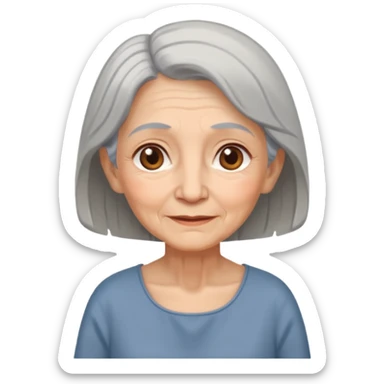 In medieval fairy tales, a kind and amiable grandmother who did not wear jewelry sticker