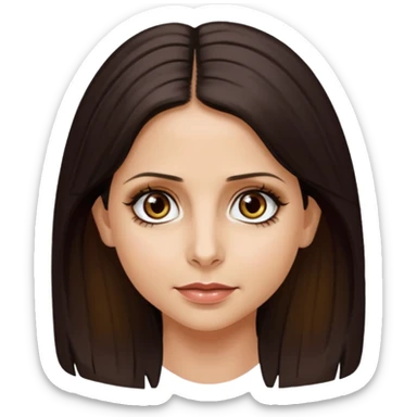 Sarah Michelle Gellar with hazel eyes sticker
