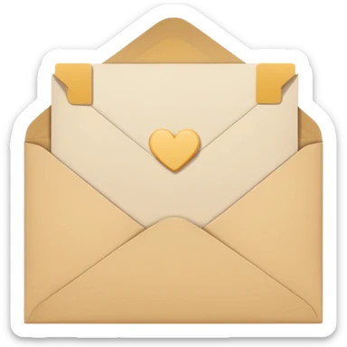 a paper with a signature in an envelope sticker