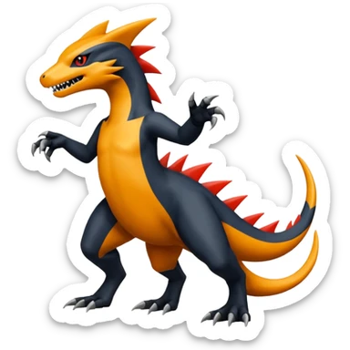 Salandit-Garchomp-Luxray-Zangoose-Fusion (full body) sticker