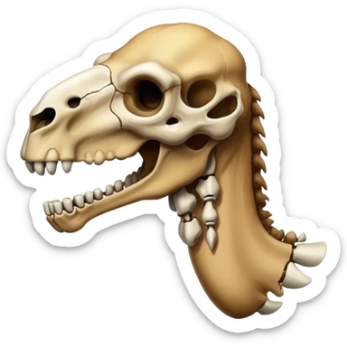 create a emoji of a camel but its head is a skull emoji sticker